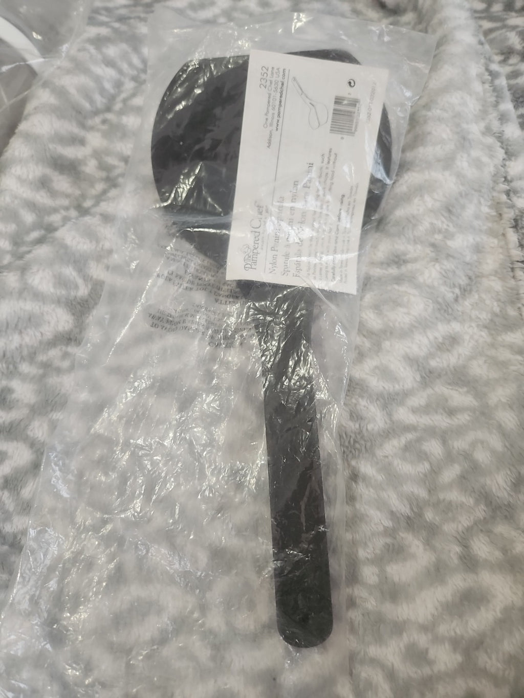Pampered Chef Panini Spatula 2352 Black Nylon Hamburger Sandwich Turner New Flip