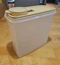 Vintage Tupperware #469 Rectangular Cereal Storage Container W Gold Lid #470