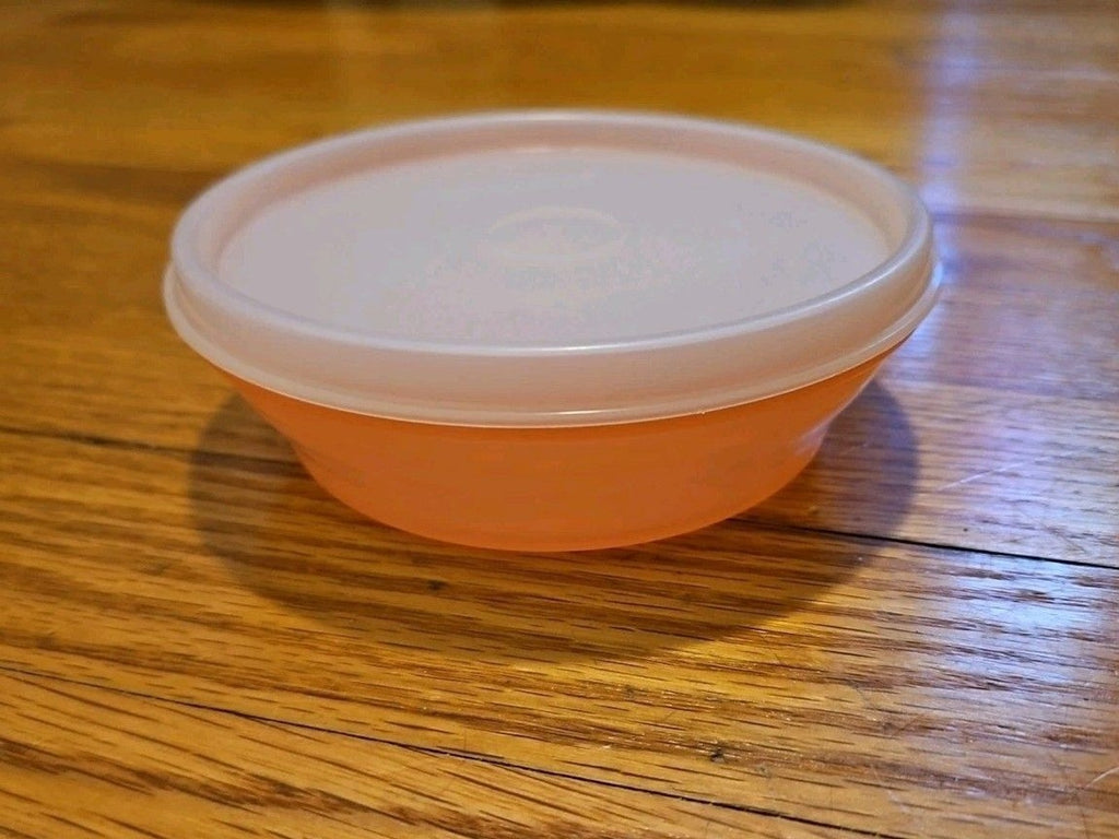 Orange Tupperware Stuffables Bowl 5422A-7 With Sheer Lid 1928-1
