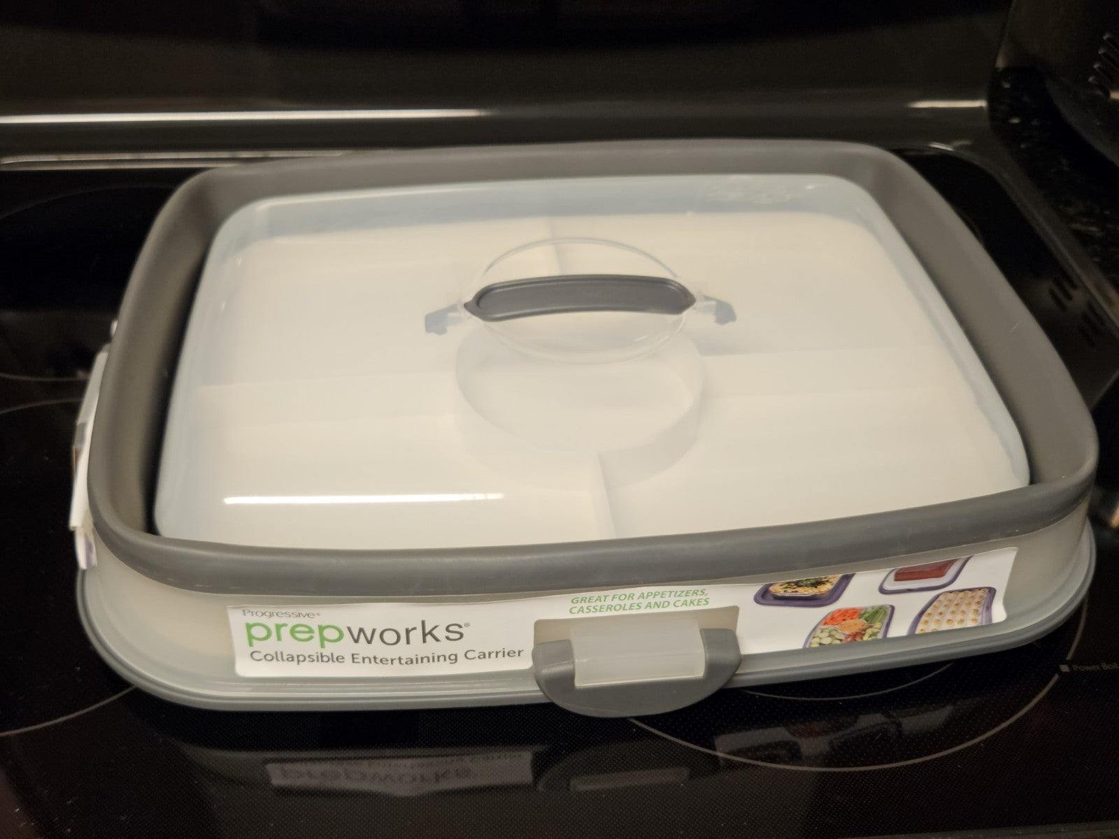 Prepworks by Progressive Collapsible Entertaining Carrier With Serving Tray