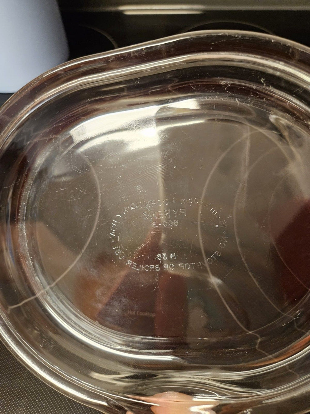 Vintage Pyrex Clear Oval 600-B B36 (Grab-It) Casserole Replacement Lid