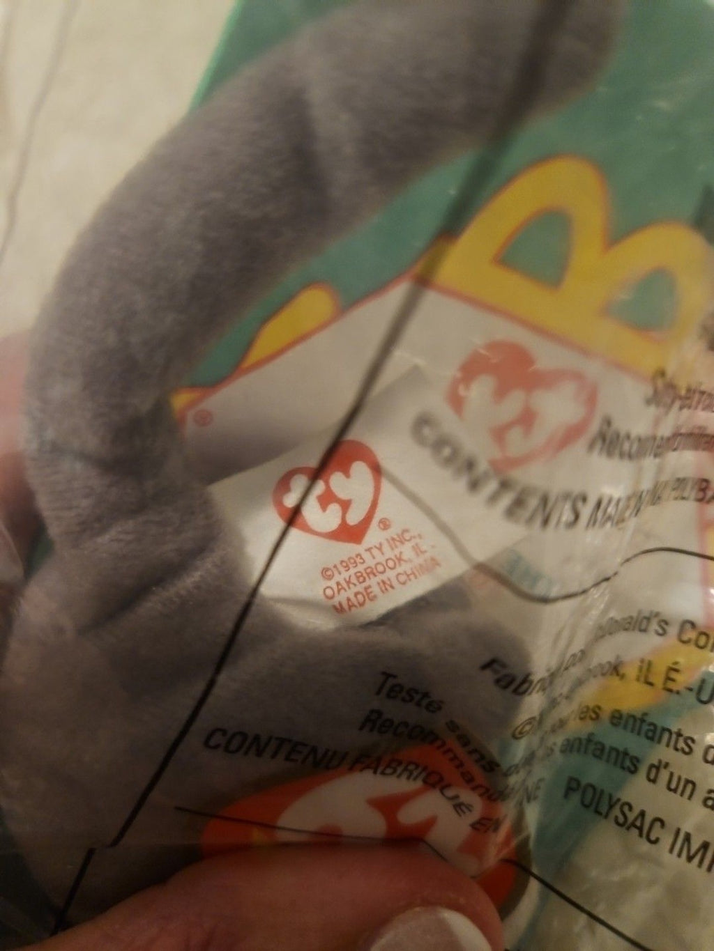 McDonald's Teenie Beanie Baby Antsy the Anteater Rare 1993 1998 Tag Errors NIP