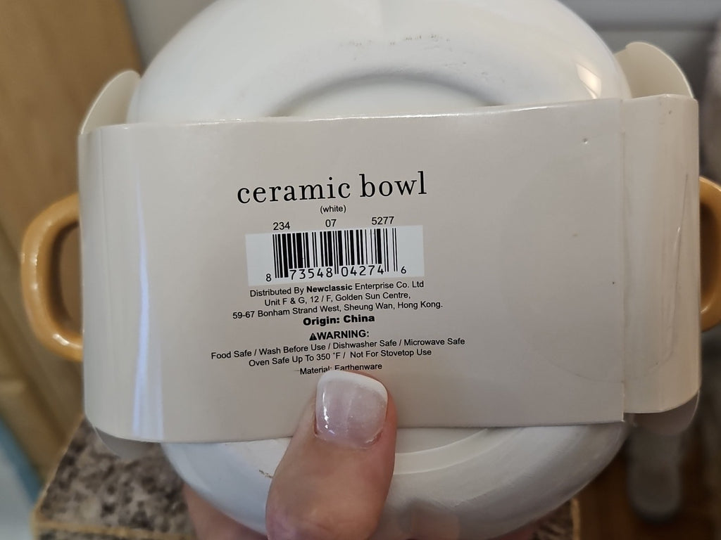 Target Newclassic White Pumpkin Ceramic Candy Bowl Fall Decor 6" NIP