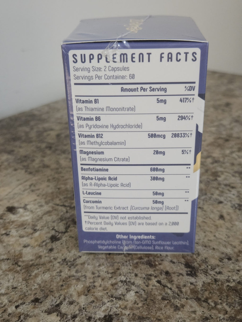 New Sealed Zaigon Liposmal Benfotiamine Metabolism Supplement 120 Capsules