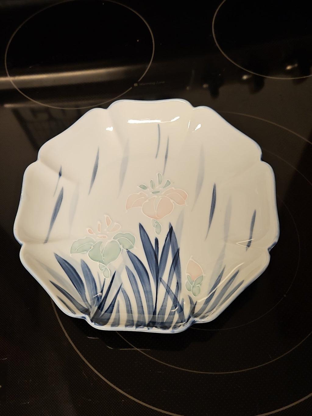 Vintage Fred Roberts San Francisco Octagon Orchid Plate Made In Japan