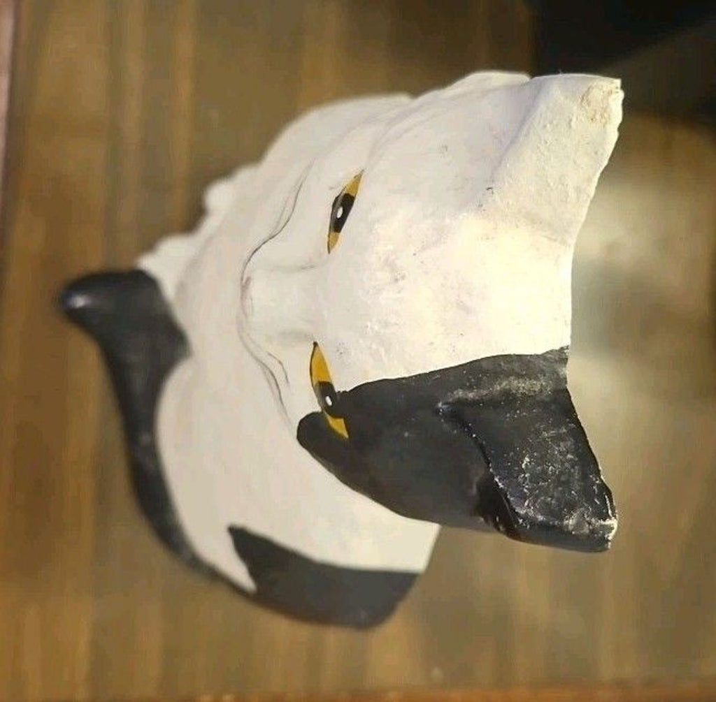 Vintage Cast Iron Black And White Cat Doorstop Made by Department 56 Taiwan