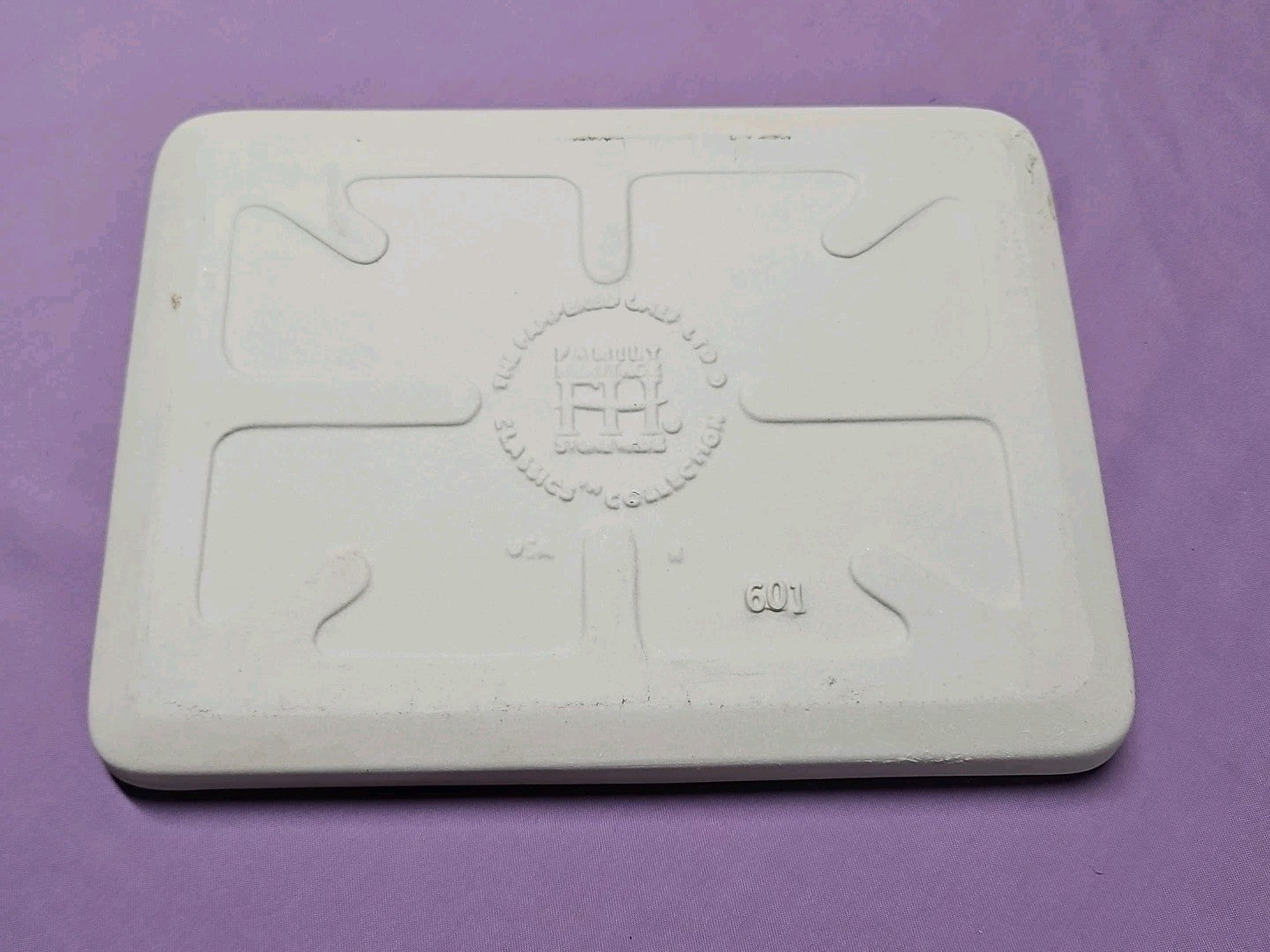Pampered Chef #601 Family Heritage Stoneware Small Bar Pan Toaster Oven 9.5x7"