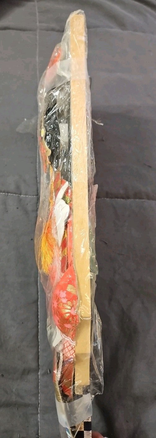 NIP Vintage Geisha Japanese Hagoita Wooden Badminton Paddle