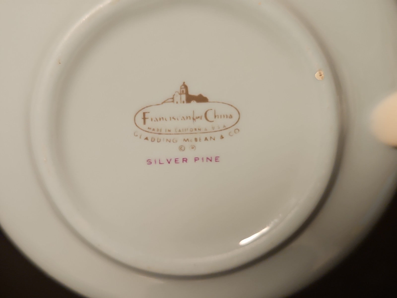 Vintage MCM Franciscan Silver Pine Creamer Near Mint Beautiful