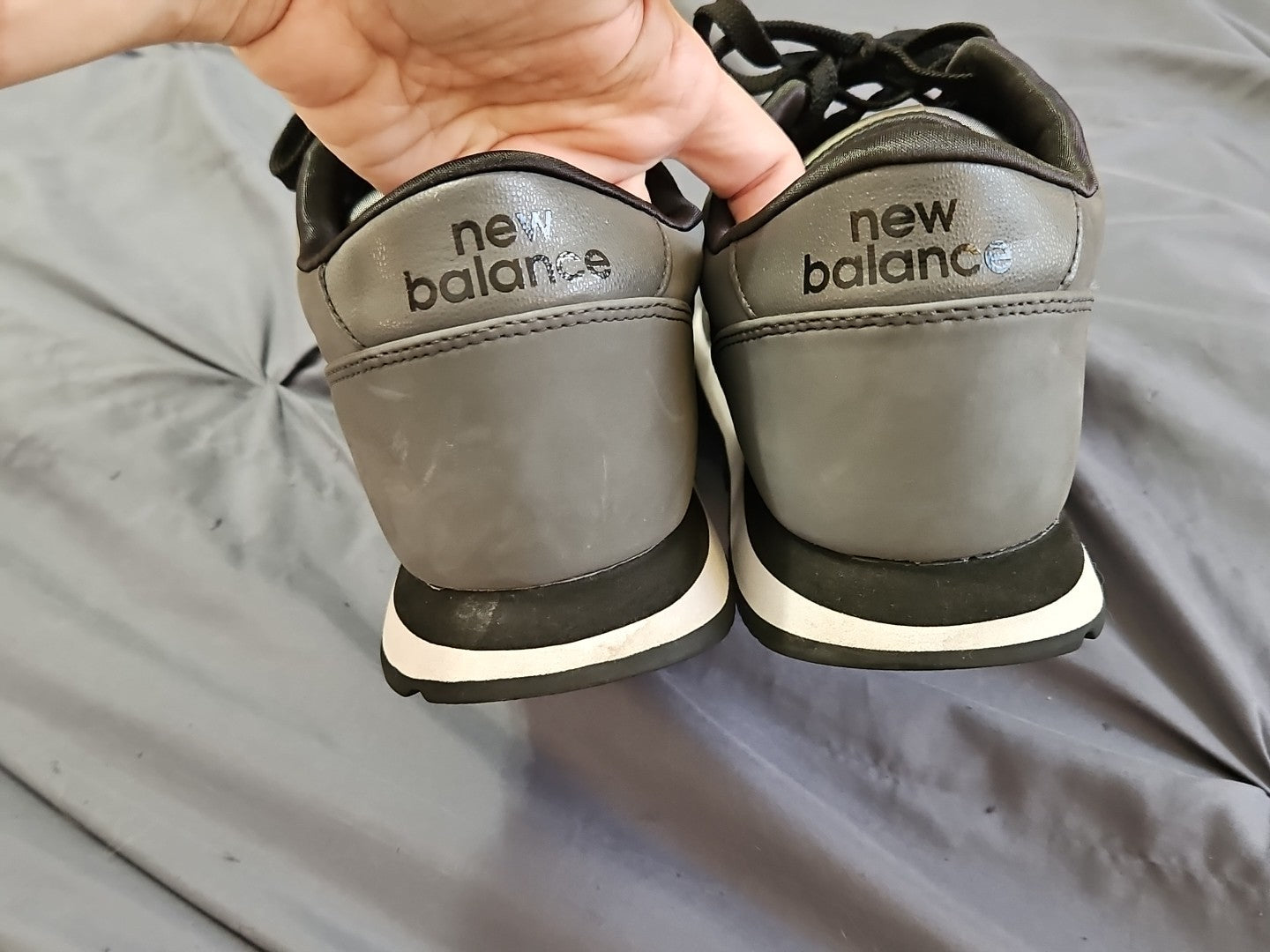 New Balance 501 Retro Sneakers ￼ML501HRN Grey On Grey Trackster Ripple Sole 10.5
