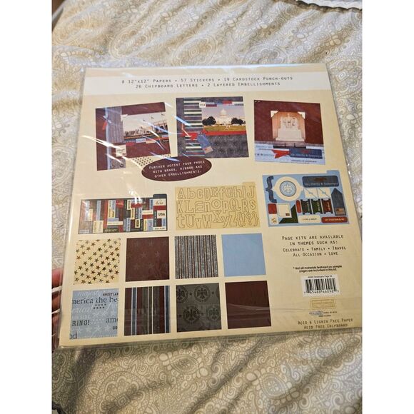 NIP Perfect Pages Americana 12x12 Scrapbooking Page Kit - New, sealed.