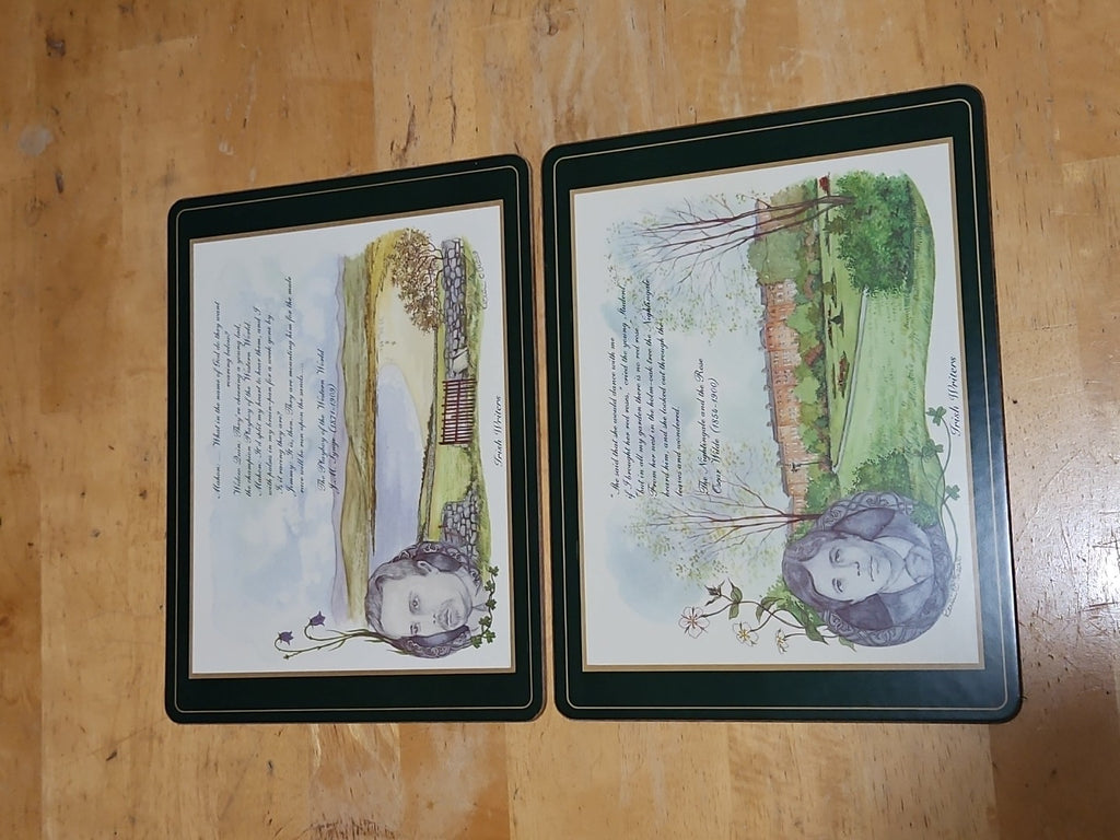 Set Of 6 Pimpernel Irish Heritage Series "Irish Writers"  12x8" Placemats