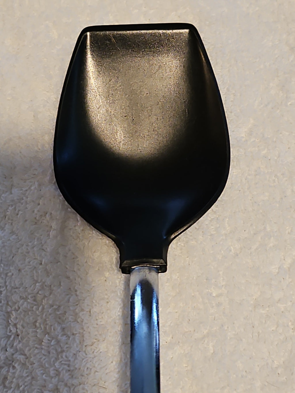 Vintage Ekco Country Garden Pattern Handle 12" Black Nylon Serving Spoon