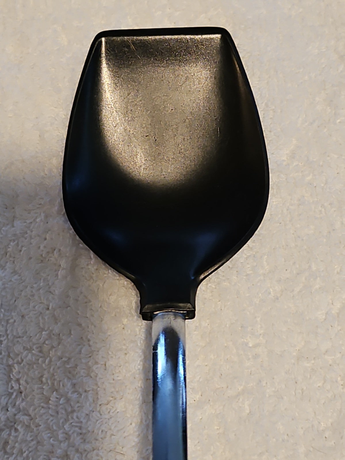 Vintage Ekco Country Garden Pattern Handle 12" Black Nylon Serving Spoon
