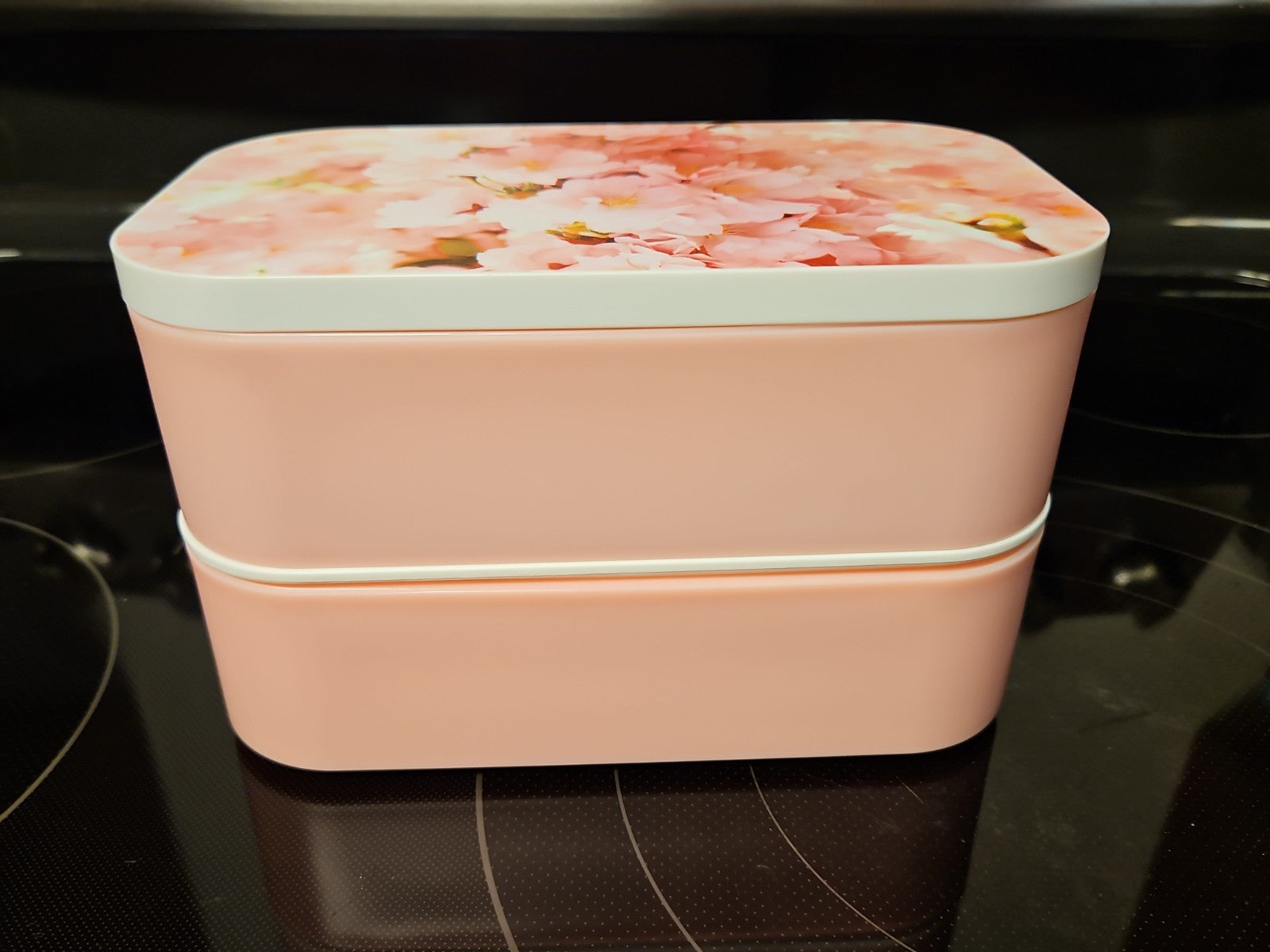 Sakura Cherry Blossoms Stainless Steel Double-Layer Bento Box Lunch Box