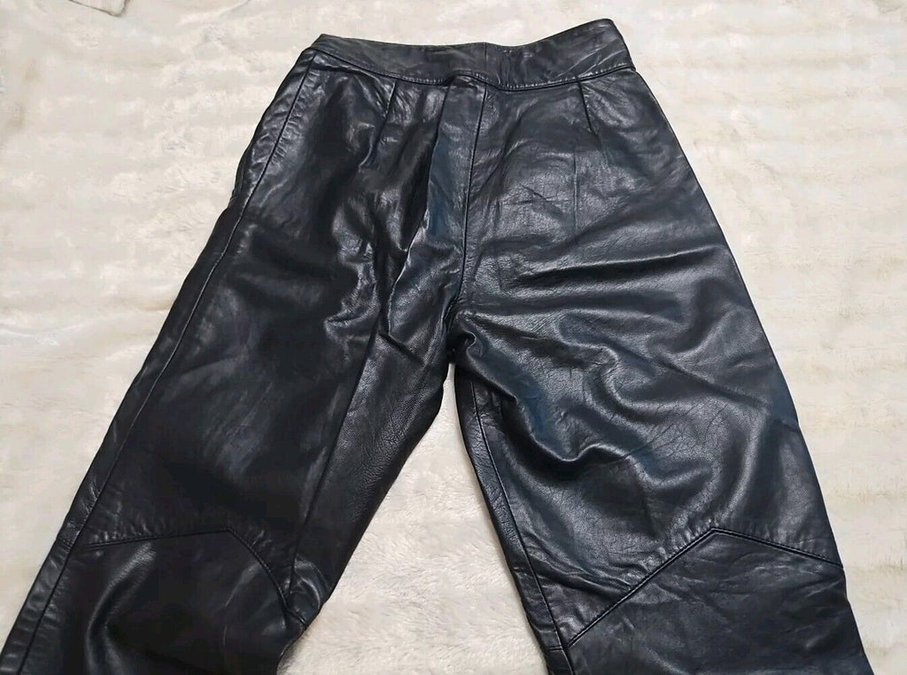 Womens Remi Leather Pants Black 6 Vintage 80s 90s Era Fully Lined, Super Soft