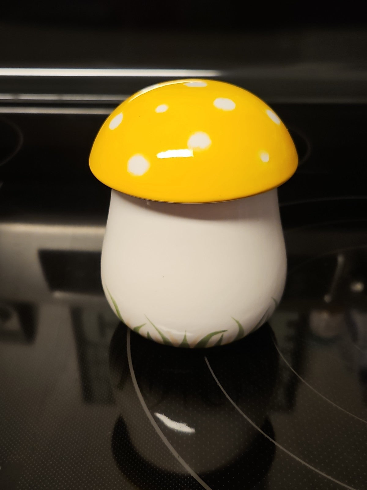 Vintage MCM Pride Creations Ceramic Mushroom Candle Holder 4" X 3" EUC W Sticker