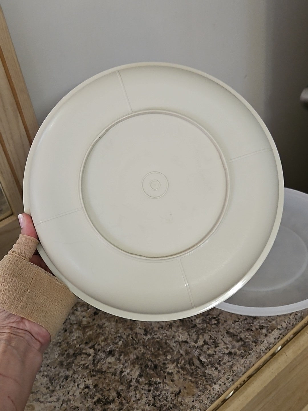 Tupperware Serve-It-All Divided Veggie Tray Snack Relish Tray #1708 w/ Lid #1709