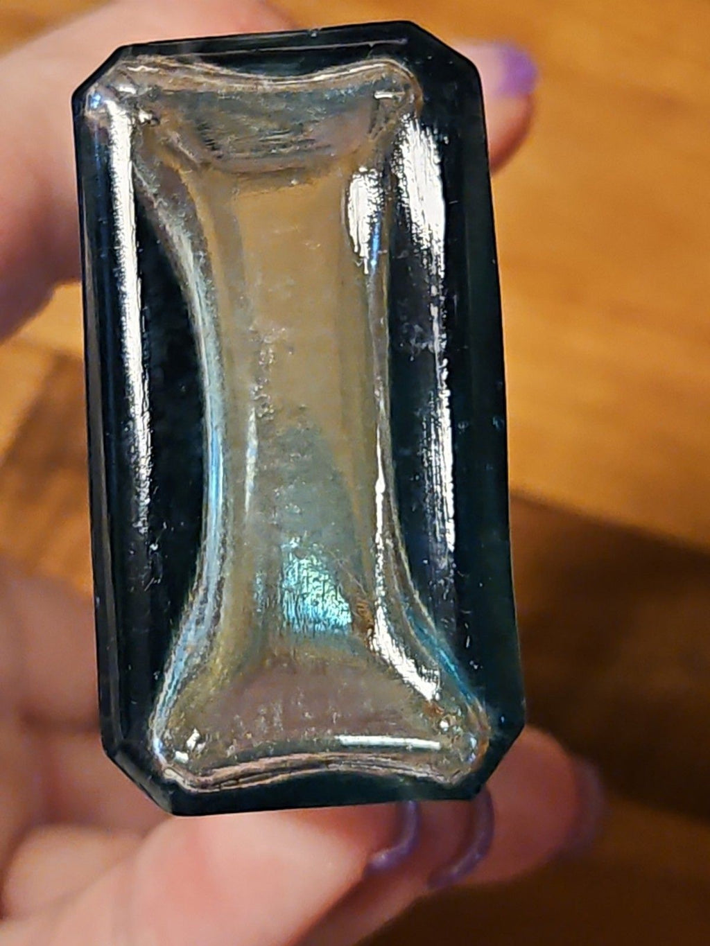 Set Of 3 Sec Gen 1900's Antique Three In One 3 in 1 Oil Co Blown Glass Bottles