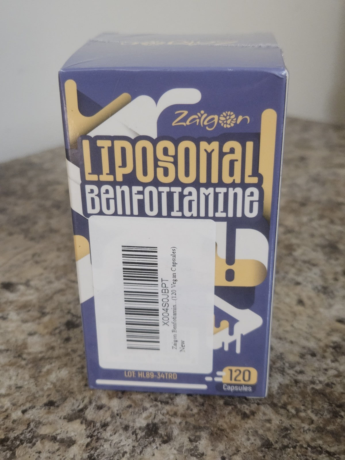 New Sealed Zaigon Liposmal Benfotiamine Metabolism Supplement 120 Capsules