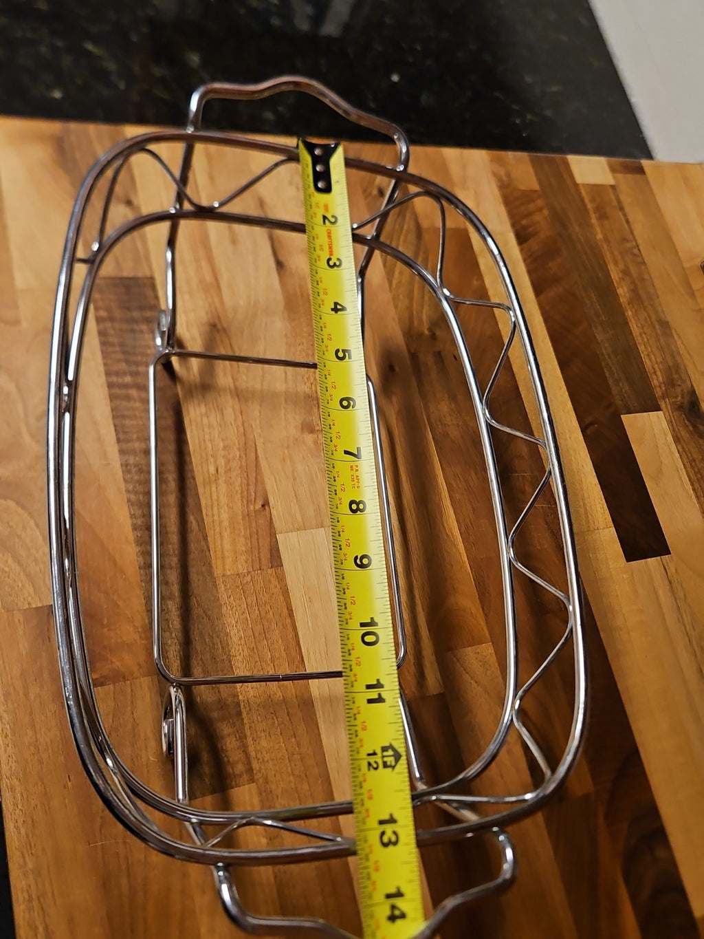 Vintage Chrome Wire Casserole Dish Holder Stand Cradle Rack 13.25 X 9.75 No Dish