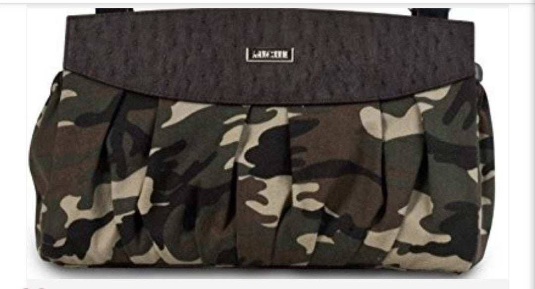 New In Package Miche Stefanie Classic Medium Shell Camo Print Faux Leather Trim
