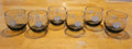 Set Of 6 NFL Miami Dolphins Rolly Polly Rocks Glasses Smoke Color 3.5" X 3"