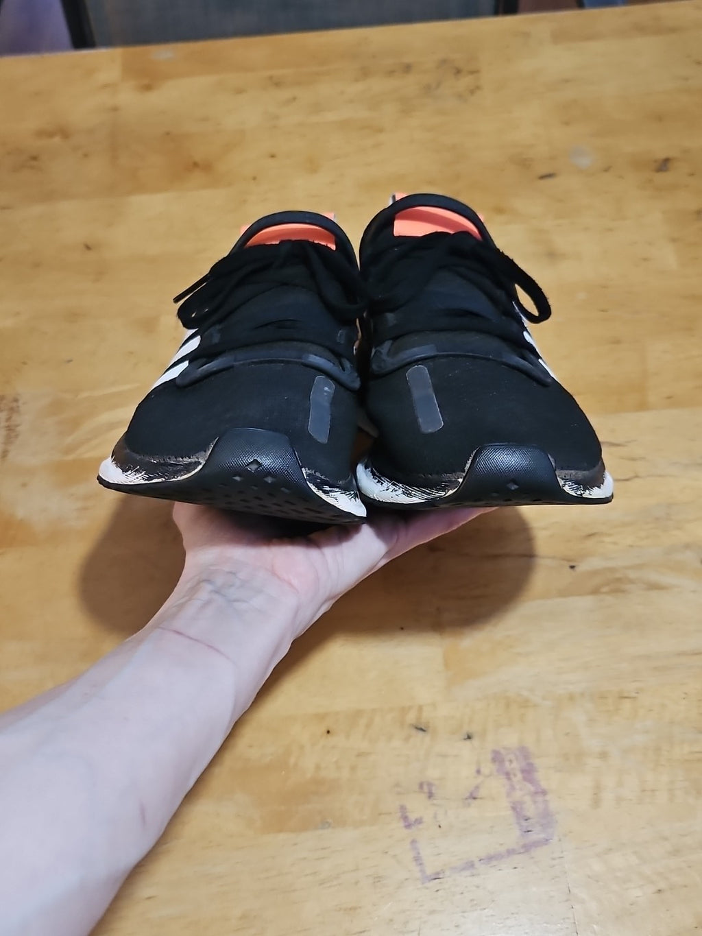 Adidas U Path Run Casual Sneakers From Finish Line Mens Size 10.5 Black & Orange