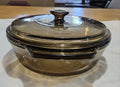 Vintage Anchor Hocking Brown Glass 1.5qt Casserole Dish w/ Lid #1037