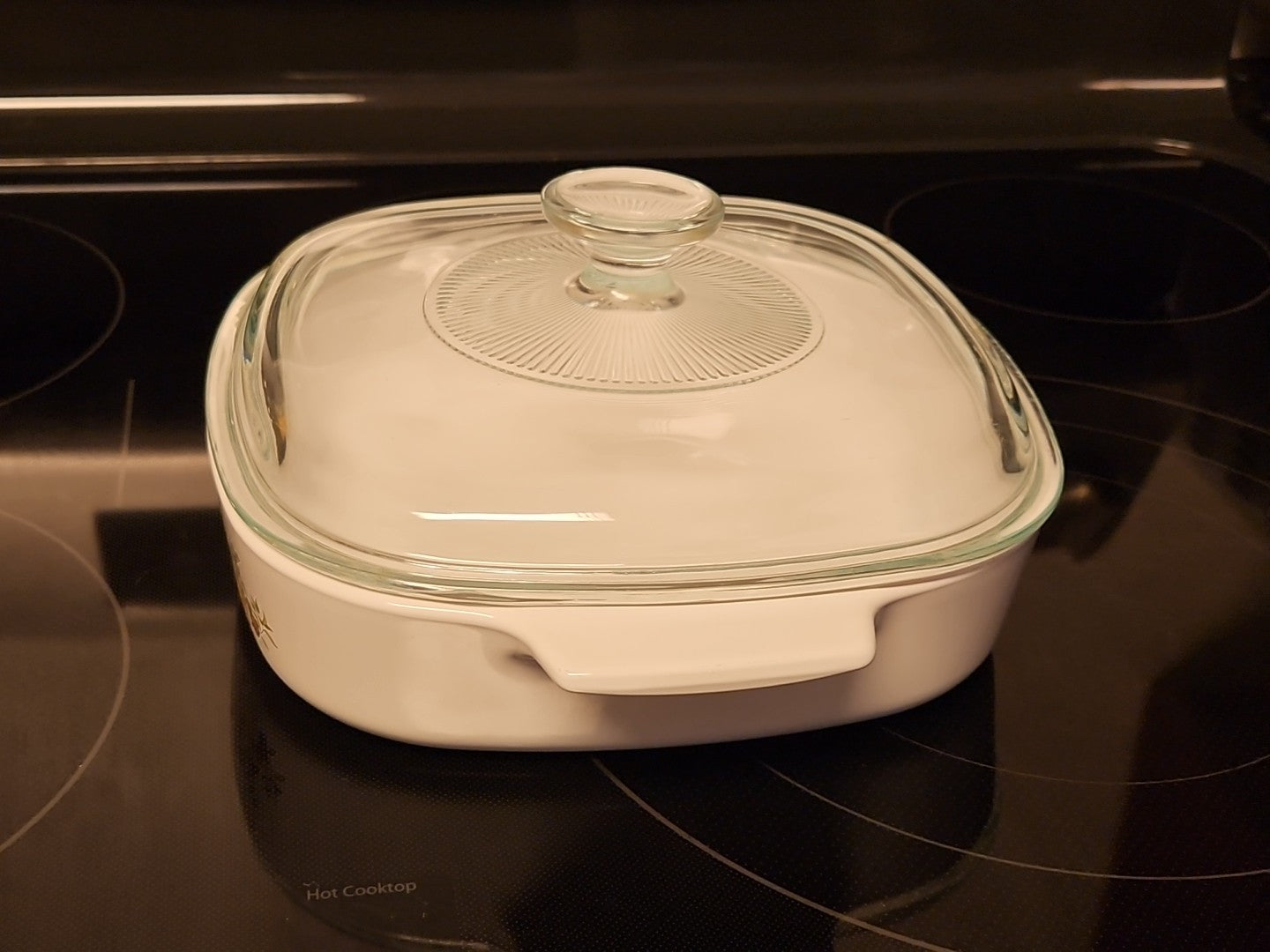 Vintage CorningWare L'Echalote A-8-B 1.4 L  Spice Of Life Dish With Glass Lid