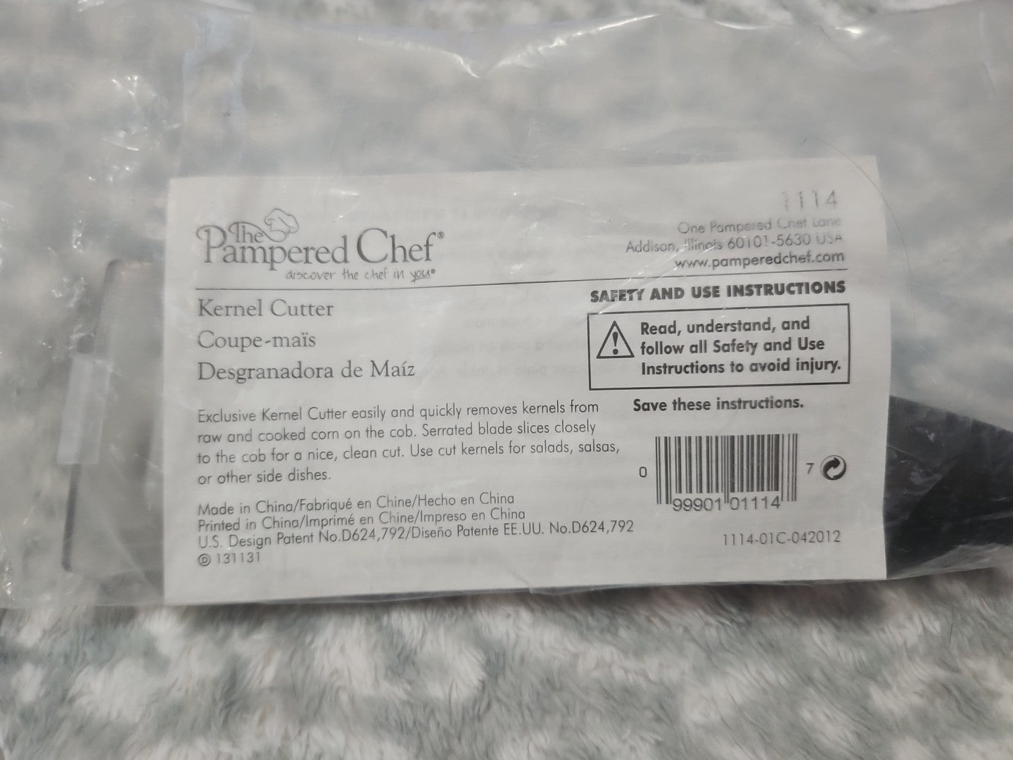 NIP Pampered Chef #1114 Corn Kernel Cutter