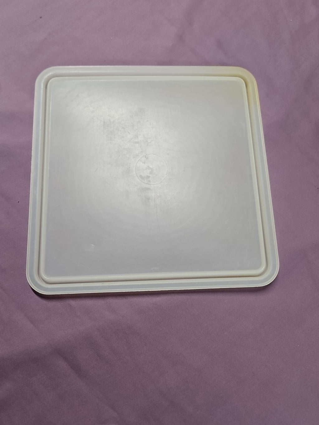 Vintage Tupperware Sheer 9" Square Stack and Store Container #514 W Lid #515