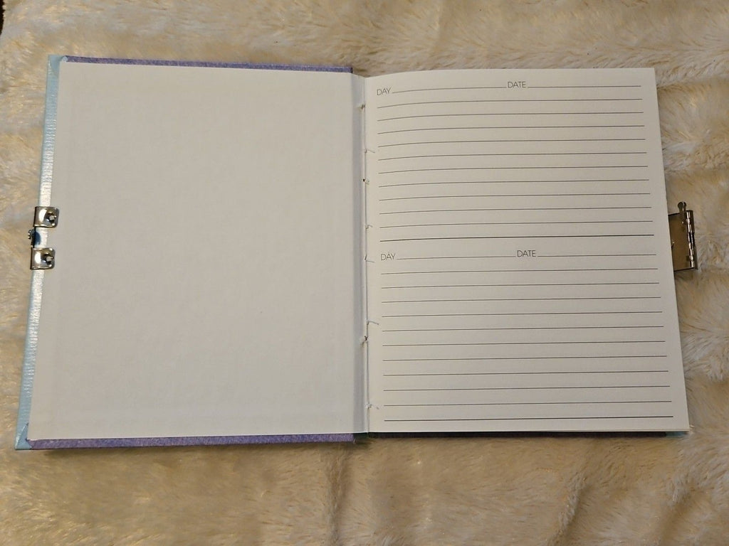 Whimsical Celestial Theme Hallmark Hardcover Locking Dream Journal 7.5" X 6.5"