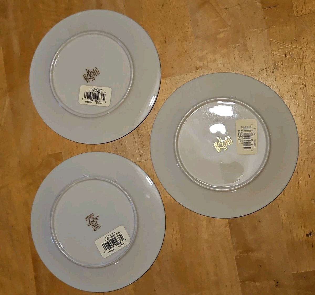 Set of 3 Lenox Eternal Bread & Butter Plates 6 3/8" Ivory Gold Trim USA NWT