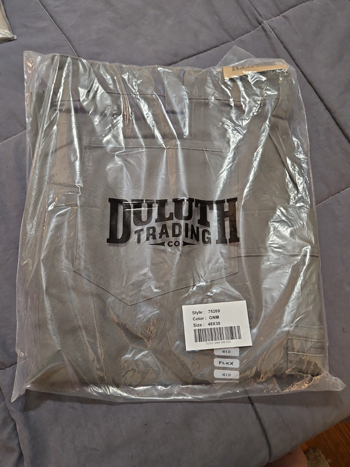 NWT Duluth Men's DuluthFlex Fire Hose Burly Cargo Work Pants48x30 Gunmetal Gray
