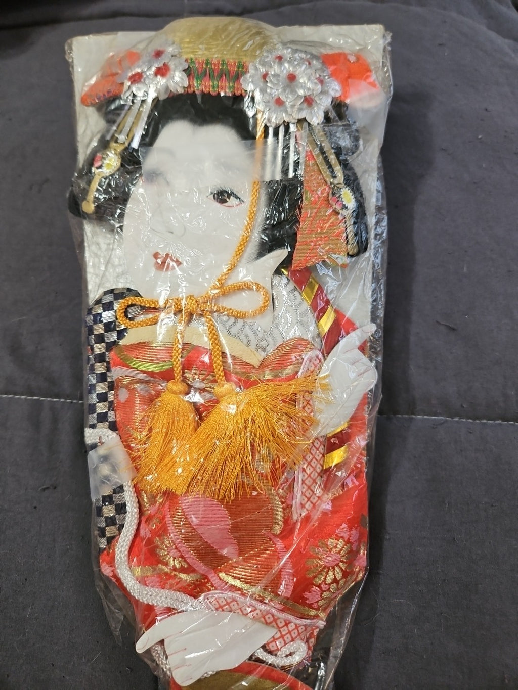 NIP Vintage Geisha Japanese Hagoita Wooden Badminton Paddle