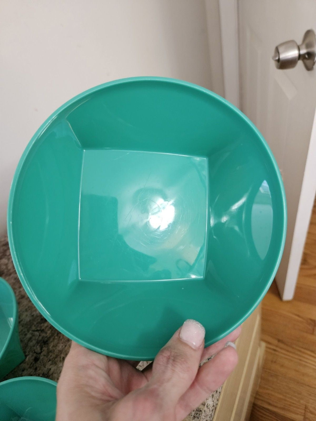 Set Of 4 Vintage Tupperware 5537A Servalier Bowls Green Cereal Bowls