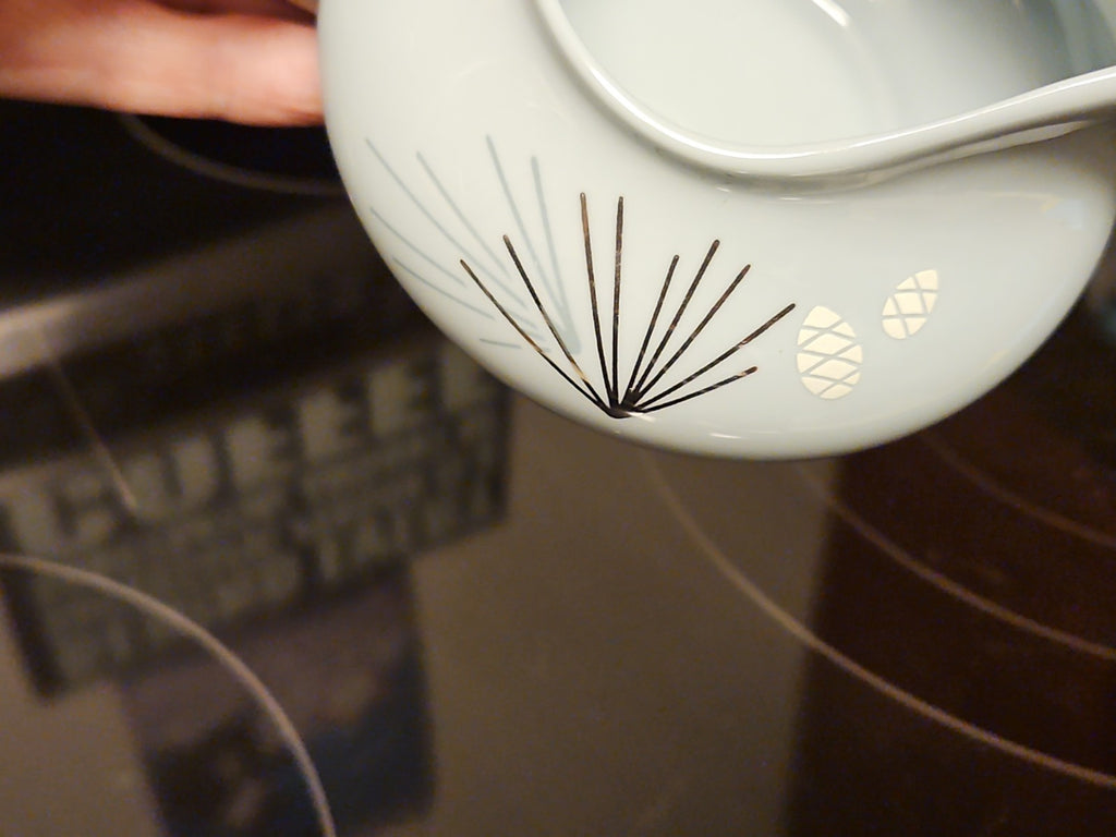Vintage MCM Franciscan Silver Pine Creamer Near Mint Beautiful