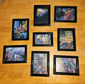 Claude Theberge Vintage Framed Mini Prints Set of 8 Umbrella Surrealist Gallery