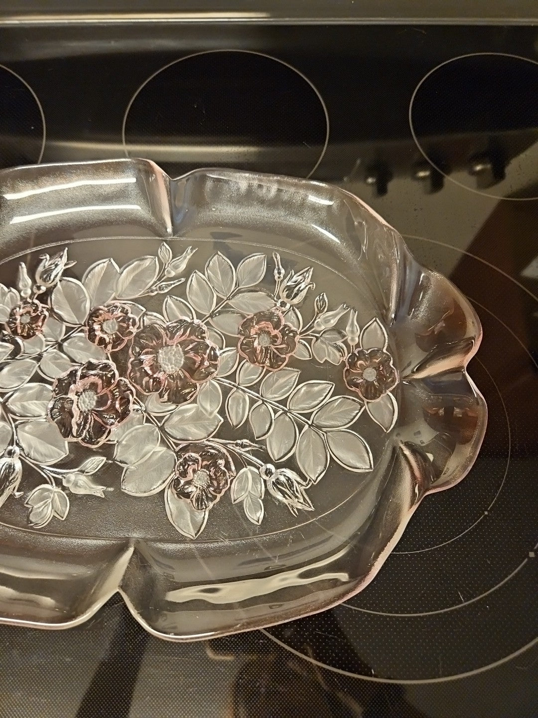 Beautiful Vintage Mikasa Pink Rosella Large Serving Platter  15.5" x  11" x 1.5"