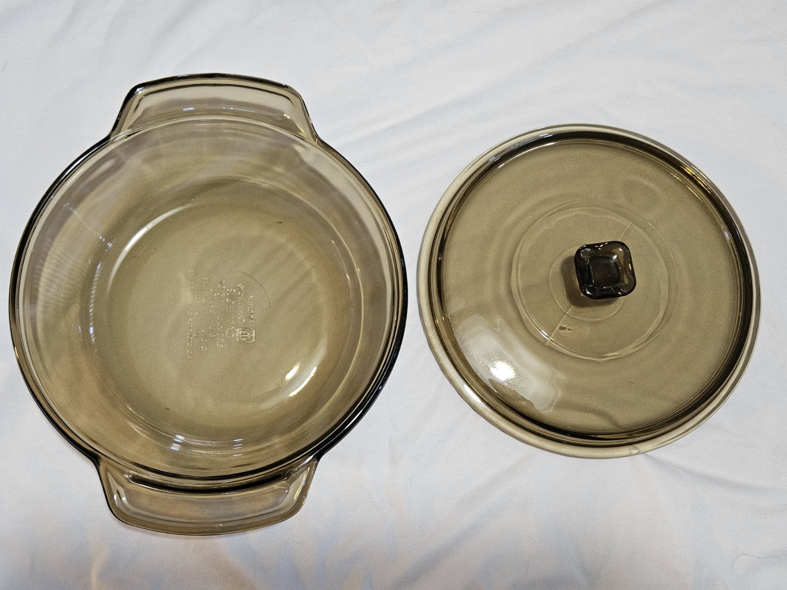 Vintage Anchor Hocking Brown Glass 1.5qt Casserole Dish w/ Lid #1037