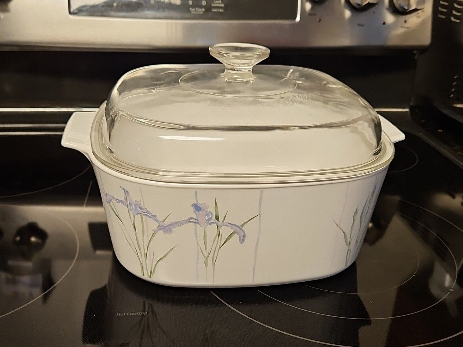 Vintage Corning Ware A-5-B 5 Liter Casserole Dish Shadow Iris 10"x10"x4" & Lid