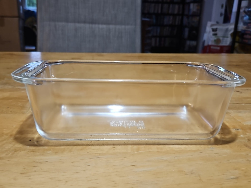 Vintage Pyrex Clear Glass 1.5 QT Casserole Dish Bread Loaf Pan #213 8.5x4.5x2.5