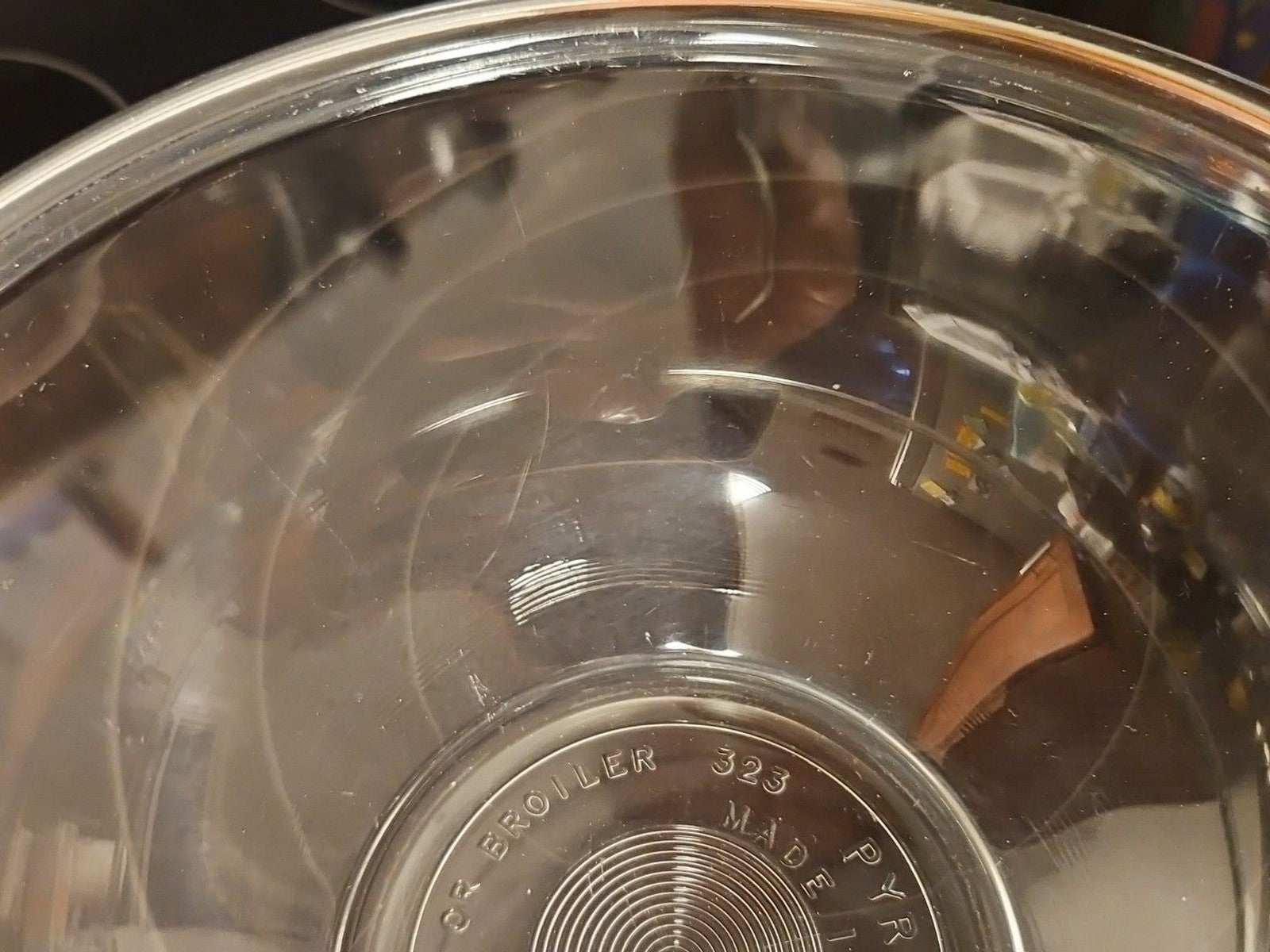 Vintage Pyrex #323 Clear Glass Round Mixing Bowl USA