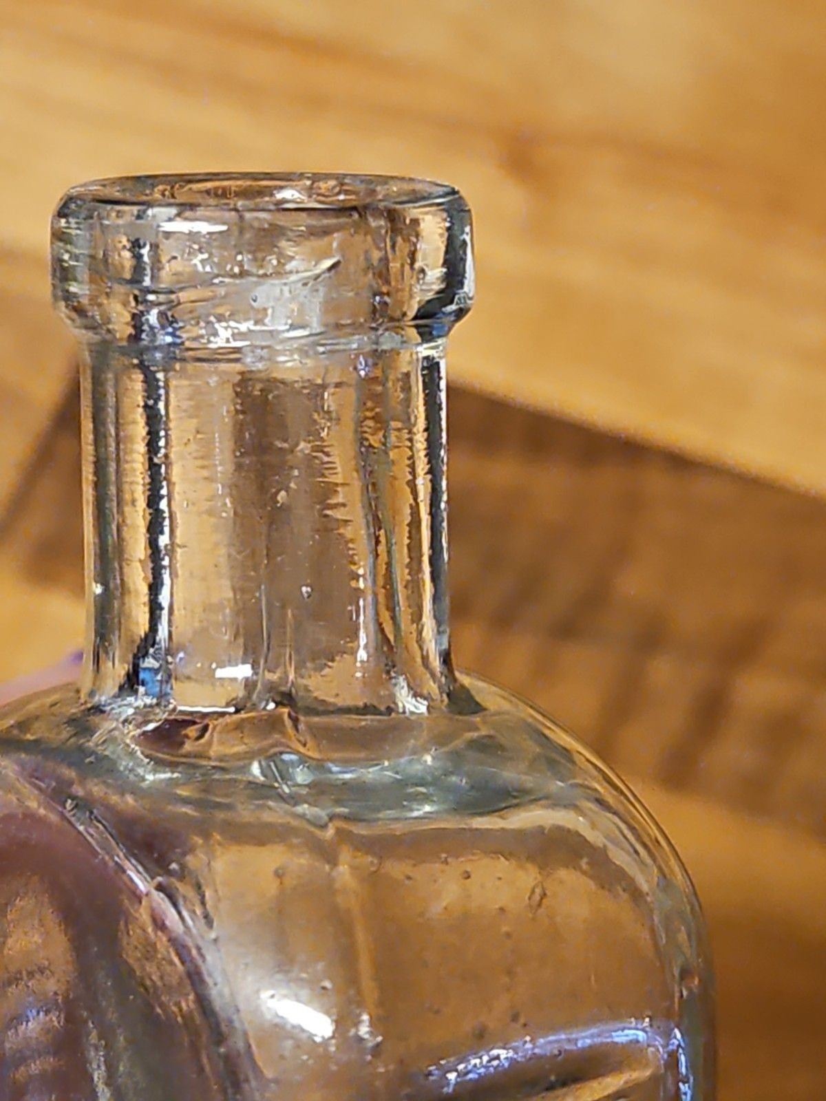 Set Of 3 Sec Gen 1900's Antique Three In One 3 in 1 Oil Co Blown Glass Bottles