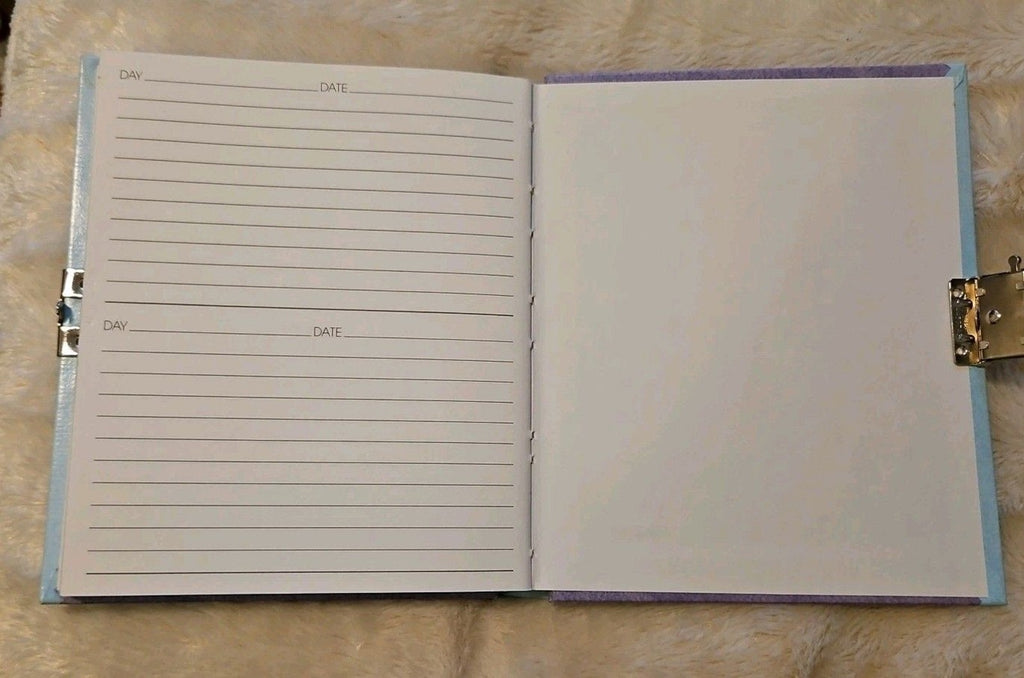 Whimsical Celestial Theme Hallmark Hardcover Locking Dream Journal 7.5" X 6.5"