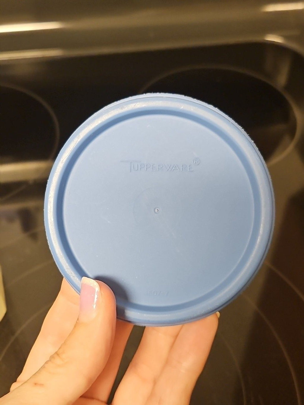 Vintage Tupperware Modular Mate Spaghetti Keeper #1661-8 w/ Blue Lid 1607-7