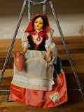 Vintage Italian Souvenir Doll 7.5" Rapallo Liguria Folk Costume W/ Tag 37