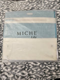 New In Package Miche Retired Lila Classic Purse Shell Teal & White Faux Leather