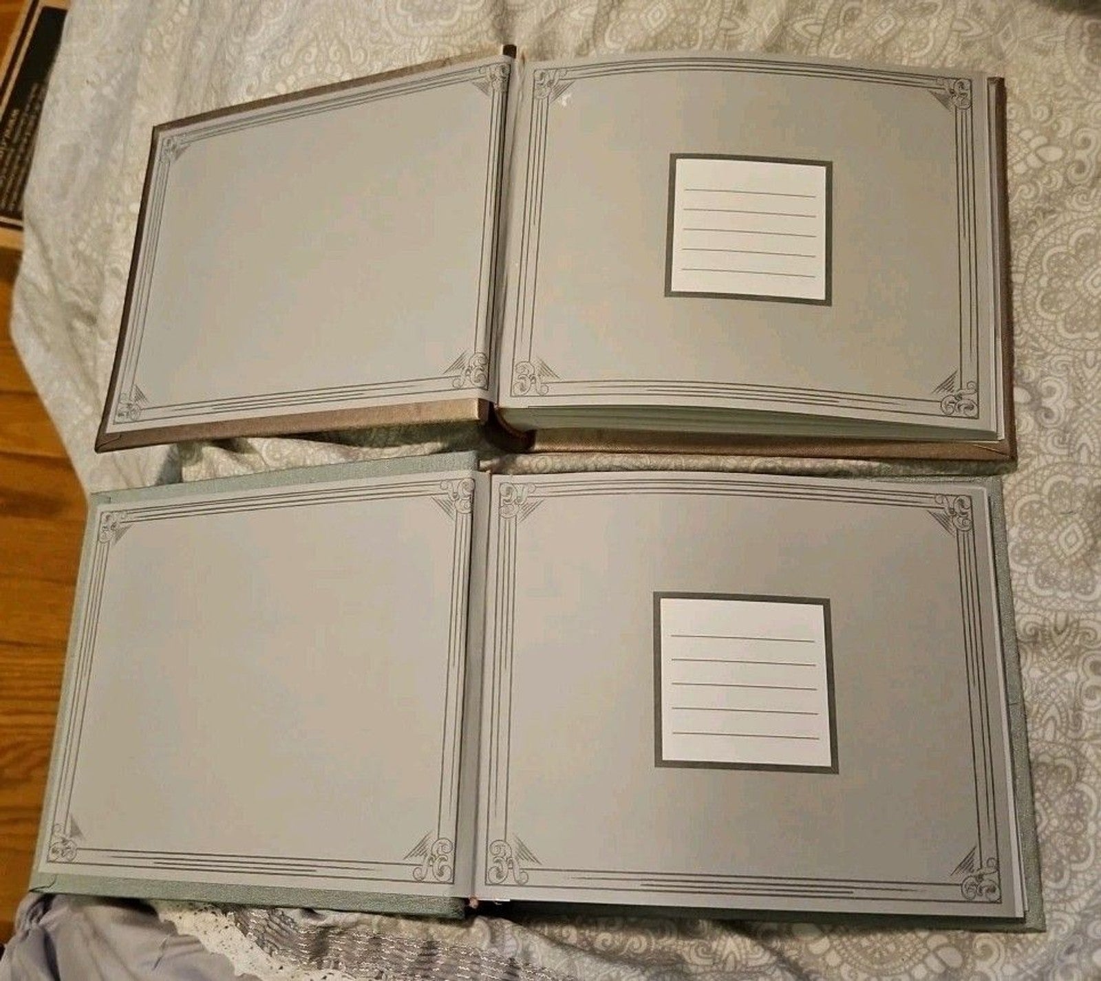 Recollections 2 Pk Freindship Photo Albums Hold 4"x6" Sz NWT Teal & Brown Fabric